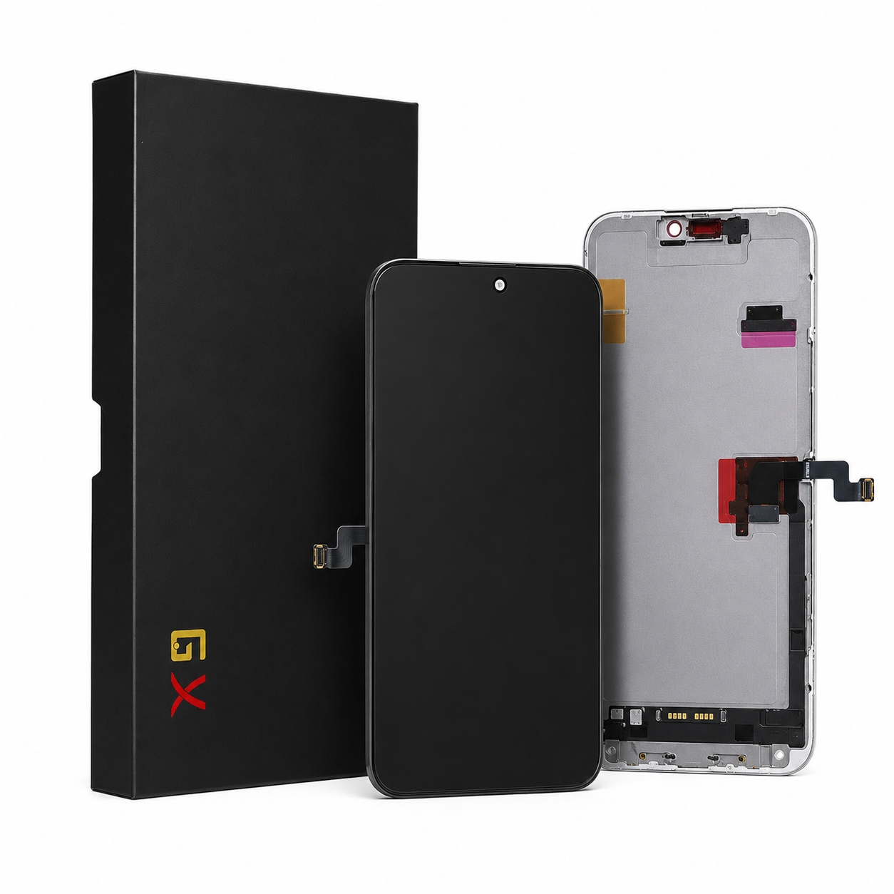 Dotyková deska iPhone 16 PRO + LCD black - GX OLED HARD