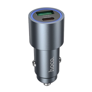 CL adaptér HOCO Z60, 1x USB A, 1x USB C, QC 3.0, PD 48W, barva černá