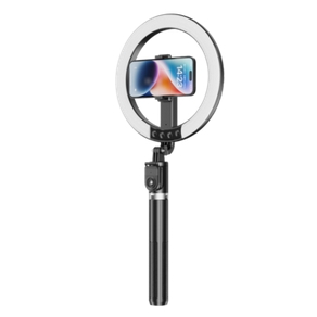 Selfie držák Blavec P55 tripod, s funkcí stativu (až 230cm), 1x led lampa, bluetooth, barva černá