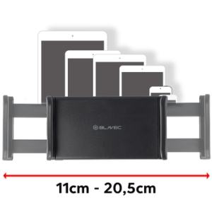 Držák do auta Blavec BH-18 na opěrku sedačky, pro mobilní telefon a tablet, barva černá