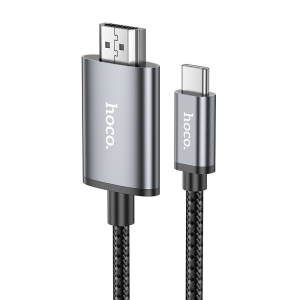 Kabel HOCO UA27, USB C na HDMI (4K 30Hz), 2 m, steel grey