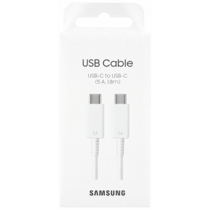 Datový kabel Samsung EP-DX510JWE USB-C/USB-C 5A 1,8m (blister)