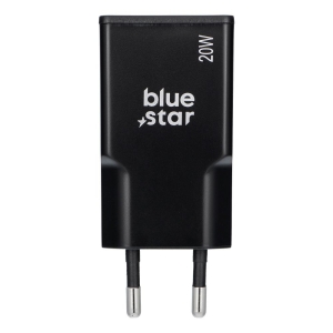 Cestovní nabíječ BlueStar Slim GaN, 1x USB C, PD 20W, QC 4.0, černá