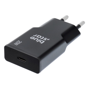 Cestovní nabíječ BlueStar Slim GaN, 1x USB C, PD 20W, QC 4.0, černá