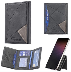 MagSafe wallet Binfen Color, na kreditní karty s funkcí stojánku, 6 slotů na kartu, černá