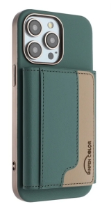 MagSafe wallet Binfen New, na kreditní karty s funkcí stojánku, 6 slotů na kartu, zelená