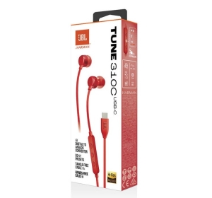 Hands Free JBL Tune 310C JBLT310CRED USB-C, barva červená
