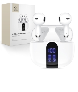 Bluetooth headset Tech-Protect Ultraboost TWS G2, barva bílá