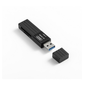 Čtečka paměťových karet XO (DK05B) 2v1, USB 3.0, SD, Micro SD, barva černá