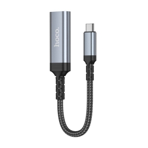 Kabel HOCO UA43A, USB C na HDMI (4K - 30Hz), 20 cm, steel grey