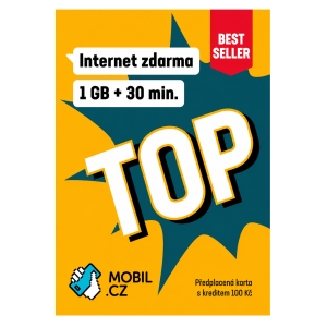 Mobil.cz předplacená SIM 150 Kč