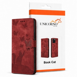 Book Cat Samsung A155, A156 Galaxy A15 4G/5G, vínová