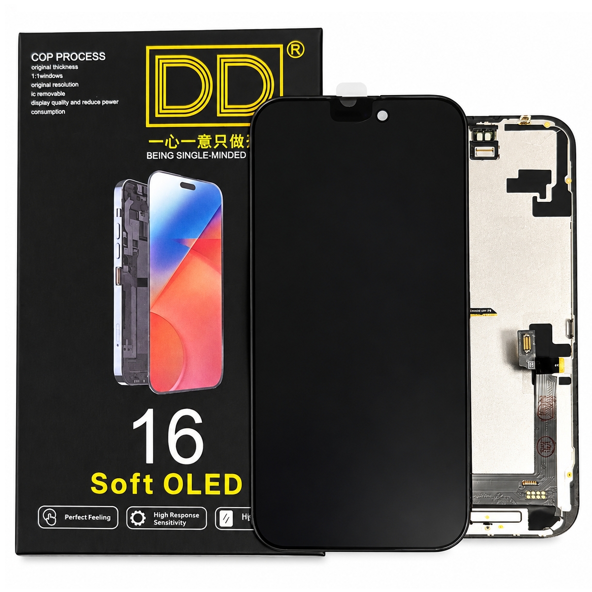 Dotyková deska iPhone 16 + LCD black - DD SOFT OLED