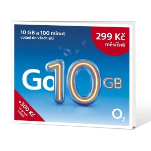 O2 SIM karta 10GB (10GB + 100 minut volání v CZ)