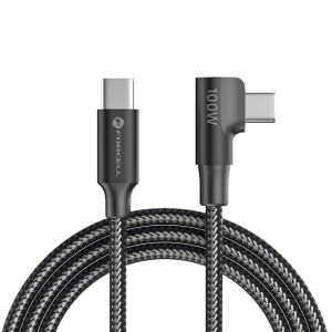 Kabel USB C na USB C Forcell F-Energy QC4.0 PD 5A 100W Kabel 90° 1,2 m, černý 0INT