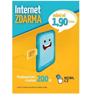 Mobil.cz předplacená SIM 200 Kč
