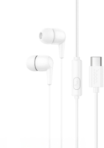 Hands Free HOCO M97 USB C, s mikrofonem, barva bílá