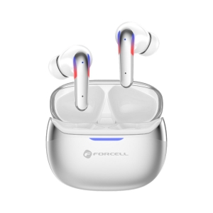 TWS sluchátka Forcell F-Audio Pulse Pro ANC + ENC, silver