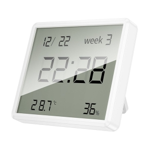Multifunkční Hodiny HOCO HX41, s meteostanicí (teplota, vlhkost, čas), barva bílá