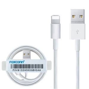 Datový kabel USB A na Lightning (8-pin), Foxconn, délka 1m, barva bílá