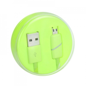 Datový kabel micro USB barva zelená - Box