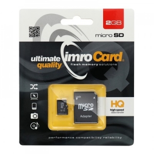 Paměťová karta micro SD IMRO 2GB Class 4 s adaptérem Blistr
