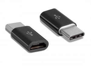 Redukce micro USB / USB Typ C barva černá