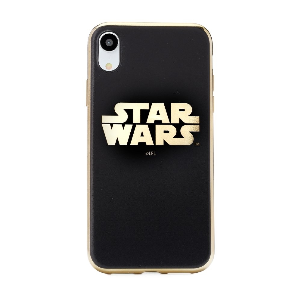 Pouzdro iPhone XR (6,1) Star Wars Luxory Chrome vzor 002 - gold