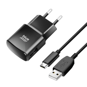 Cestovní nabíječ BlueStar micro USB 2A - s odnímatelným kabelem (vstup USB A, kabel USB A na Micro USB)